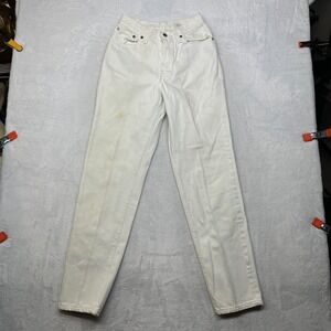 Vintage 90s Levi's Jeans Women's 7S White Denim Button Fly USA Made - 25X29